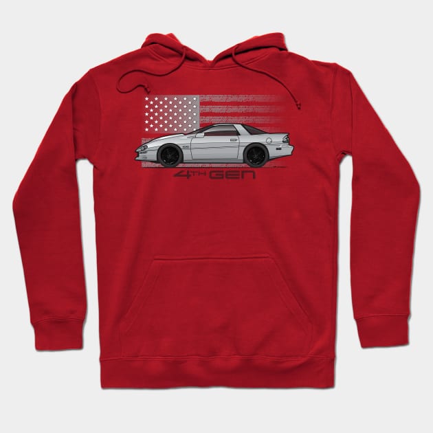 Silver 4th Gen Camaro Ss Hoodie TeePublic